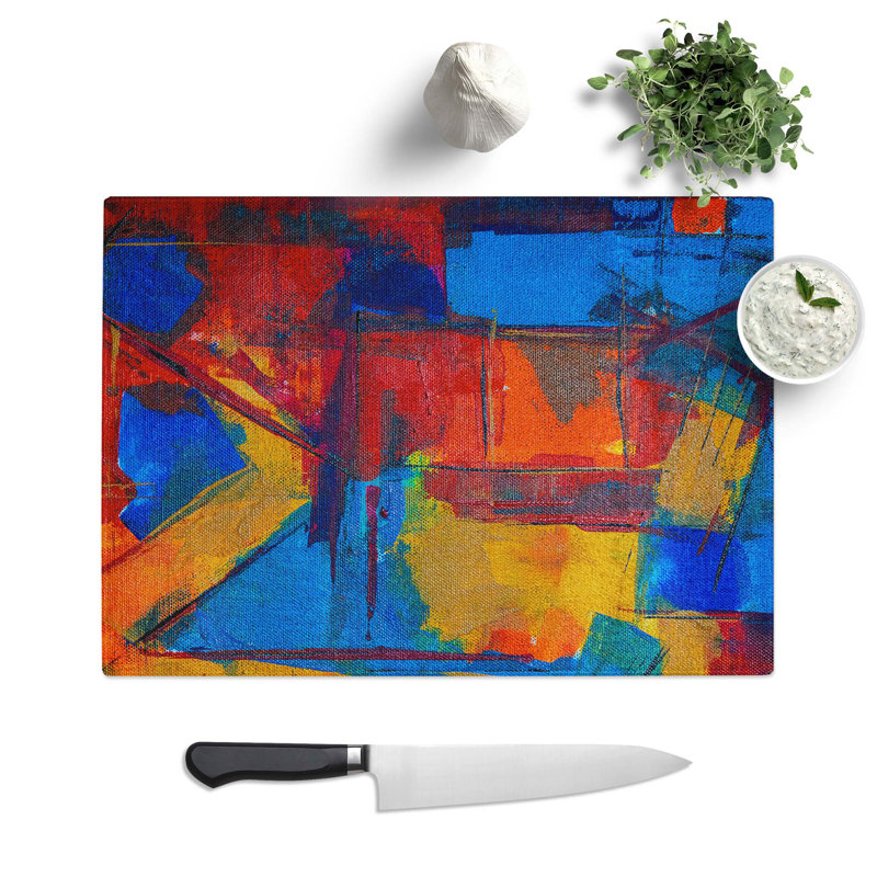 Tempered Glass Art Painting Vol.331 Chopping Board, 28.5 cm W x 20 cm L