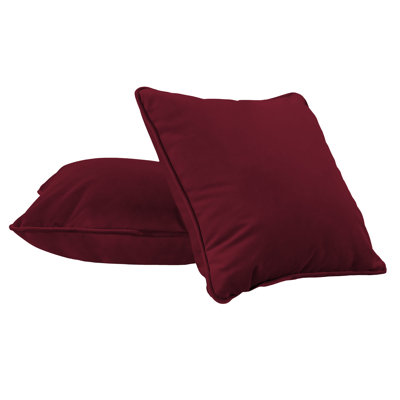 Rectangle Lumbar Microfiber Pillow with Piping, 2-pack
