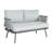 Mariano Steel Loveseat And Table-542076899-542076897