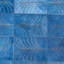 Cowhide Geometric Area Rug in Denim-1497623694