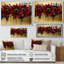 «Vibrant Fiery Garden of Absract Sunflowers II» - art mural tournesols-582130198-582130412-582130414