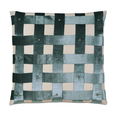 Alaia Buttons Velvet Throw Pillow