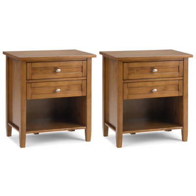 Hettie 24 Inch Solid Wood Transitional Night Stand (Set Of 2) by Simpli Home
