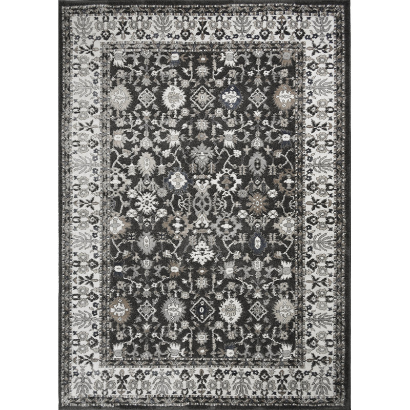 Tapis gris anthracite Rhasody Harper, Rectangle 5 pi 3 po x 7 pi 3 po