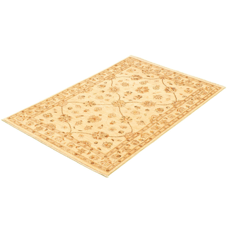 Tapis décoratif en laine de conception unique 4 pi x 6 pi Dexson noué à la main New Age