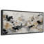 «Neutral Abstract Composition» en noir et or gris - reproduction d'art sur toile encadrée-126447856-126447858