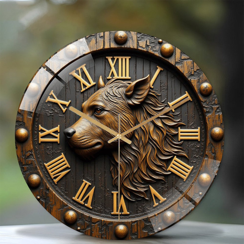 Horloge murale en bois 12 po