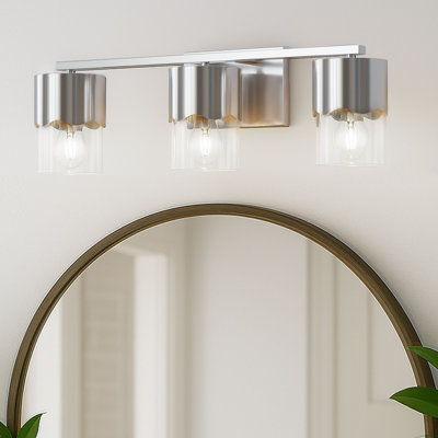 Éclairage pour meuble-lavabo en métal et verre Kailyn 