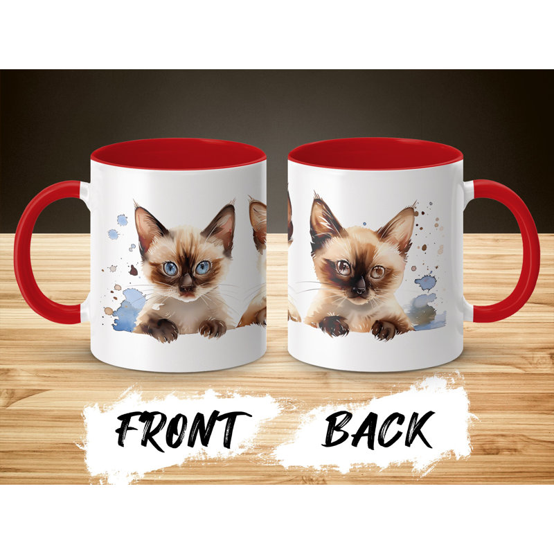 Ceramic Coffee Mug, 2, Red