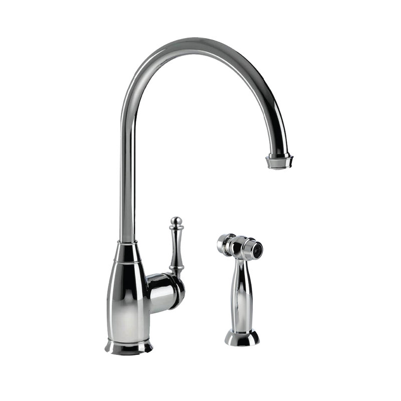 Houzer Charlotte Kitchen Faucet with Side Spray, Polished Chrome