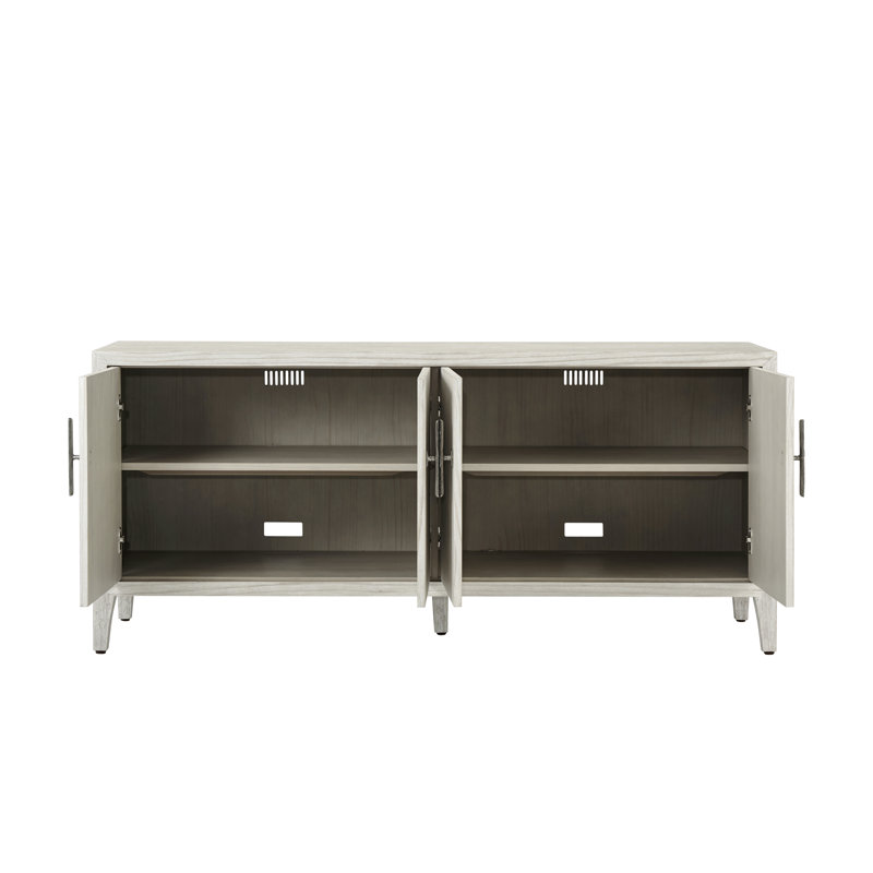 Breeze 66'' Light Wood and Metal Sideboard with Storage