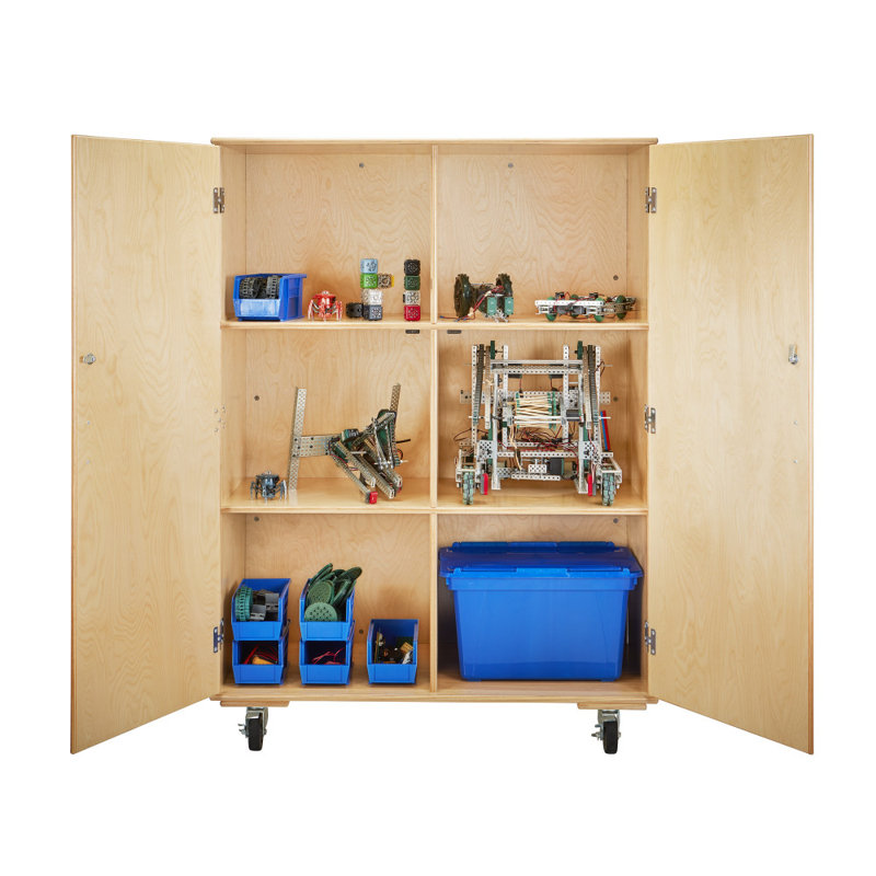 Armoire pour salle de classe 6 compartiments avec roulettes robotics mobile unit