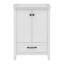 Ensemble de meuble-lavabo simple 24 po avec plateau en céramique Tashanae, bois massif et panneau de fibres à densité moyenne, blanc