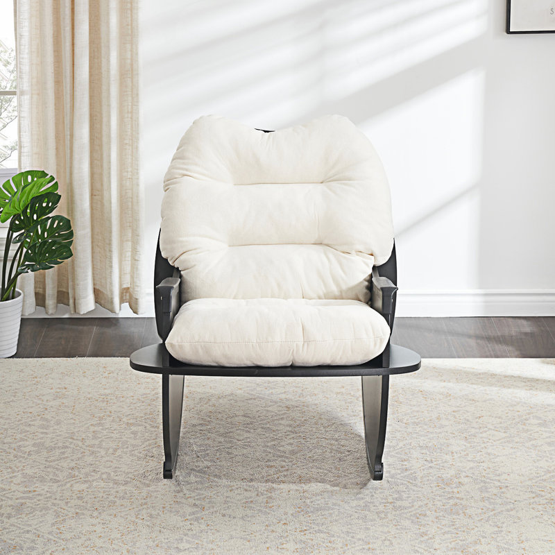 Chaise berçante, chaise berçante décontractée, Beige