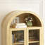 Freestanding Arch Display Cabinet with 3-Color Light Modes and Motion Sensor-327541896