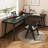 Black Rectangular Solid Wood desks-108218823-108218822