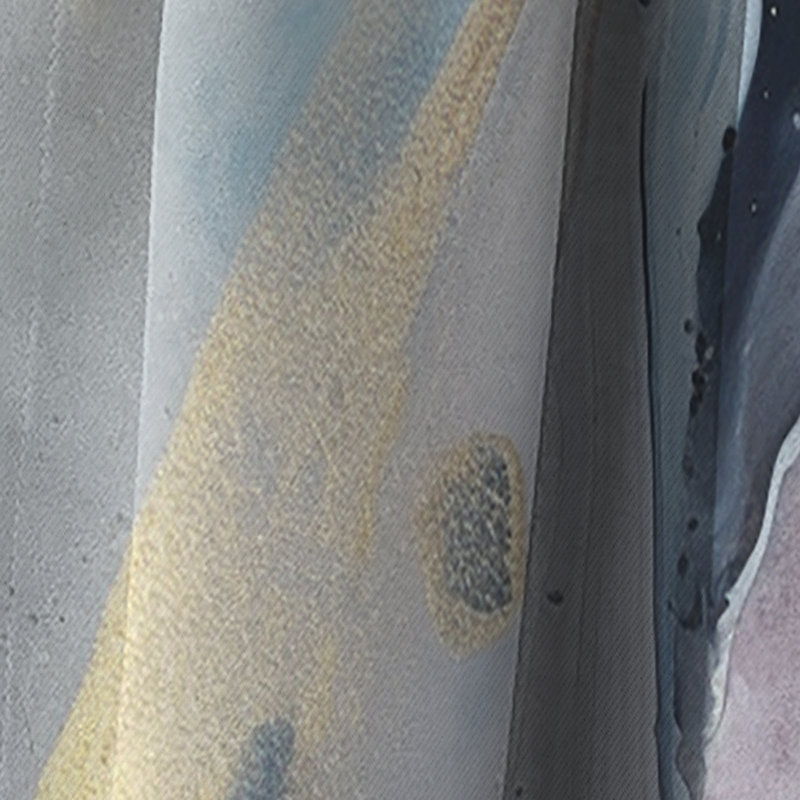 Rideaux occultant en marbre bleu et blanc Enigmatic Stones II - 1 panneaux, L 52 po x L 90 po