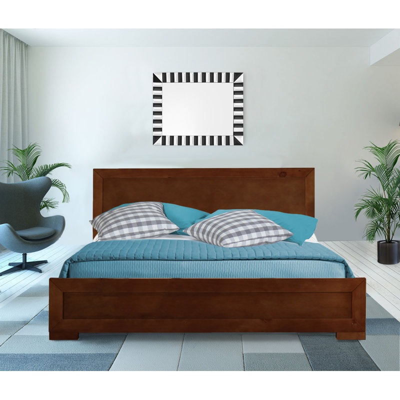 Trent Wood Low Profile Platform Bed, Queen, Walnut