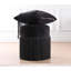 Pouf moderne en velours noir de 15,7 po x 17,7 po | 100% velours, éponge orthopédique 35 po. Supporte jusqu'à 330 lb | Pieds cachés recouverts de PVC | Décoration élégante et fonctionnelle pour n'importe quelle pièce-495072285