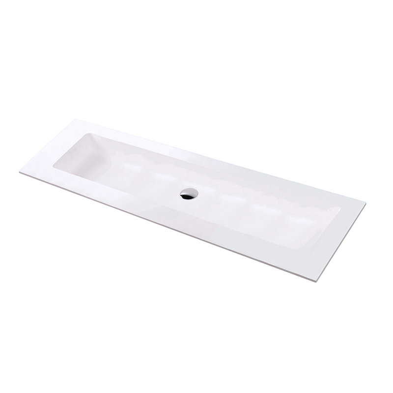 Kubitop 60'' L Bathroom Sink, Gloss White