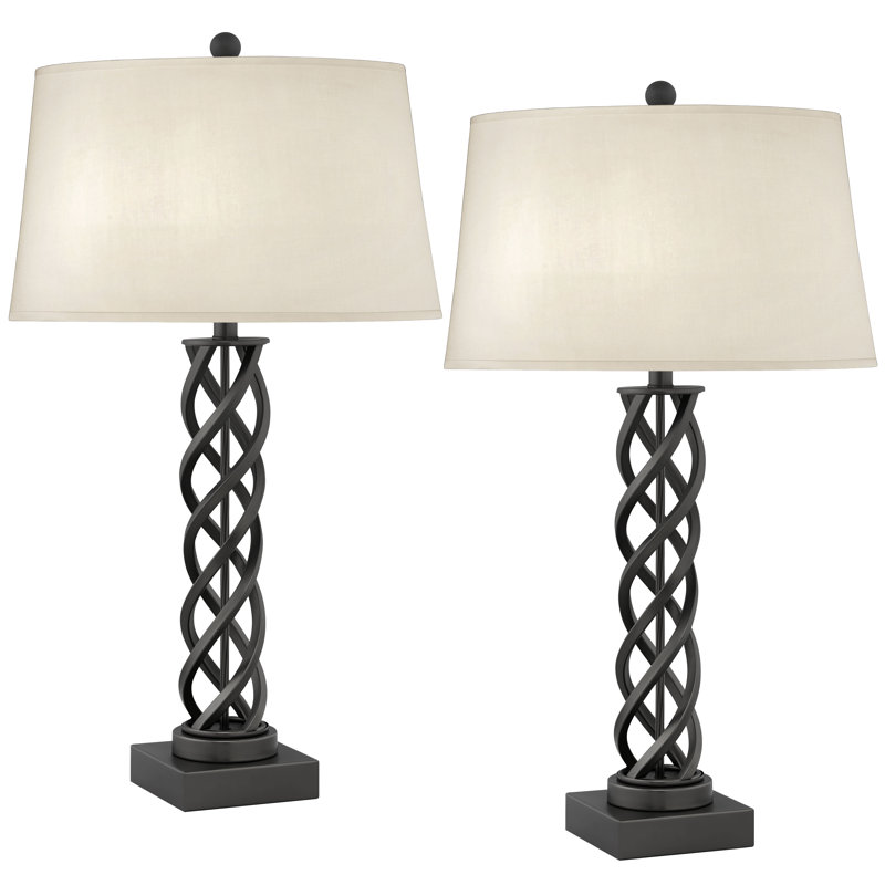 Ensemble de lampe de table 32 "Taranto, Bronze, Beige clair