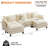 112.2" Sectional Cloud Couch, Modular Sectional Couches Sofa-1507781496
