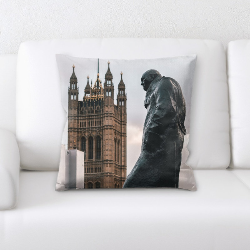 Housse et insert de coussin carré Statue