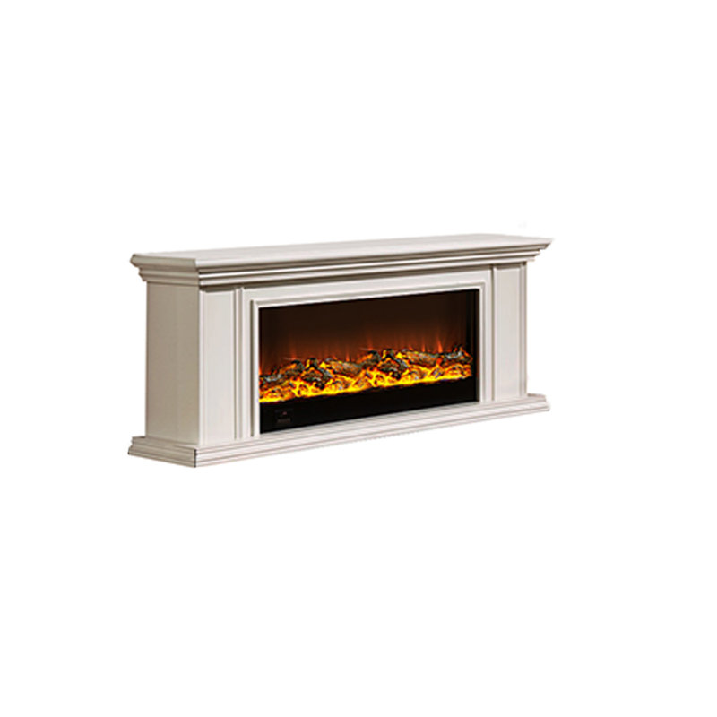 Meuble télé American Fireplace, Ivoire ivoire, 59.06"