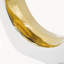 Vase rond blanc et or de 11 x 3,1 x 12 pouces