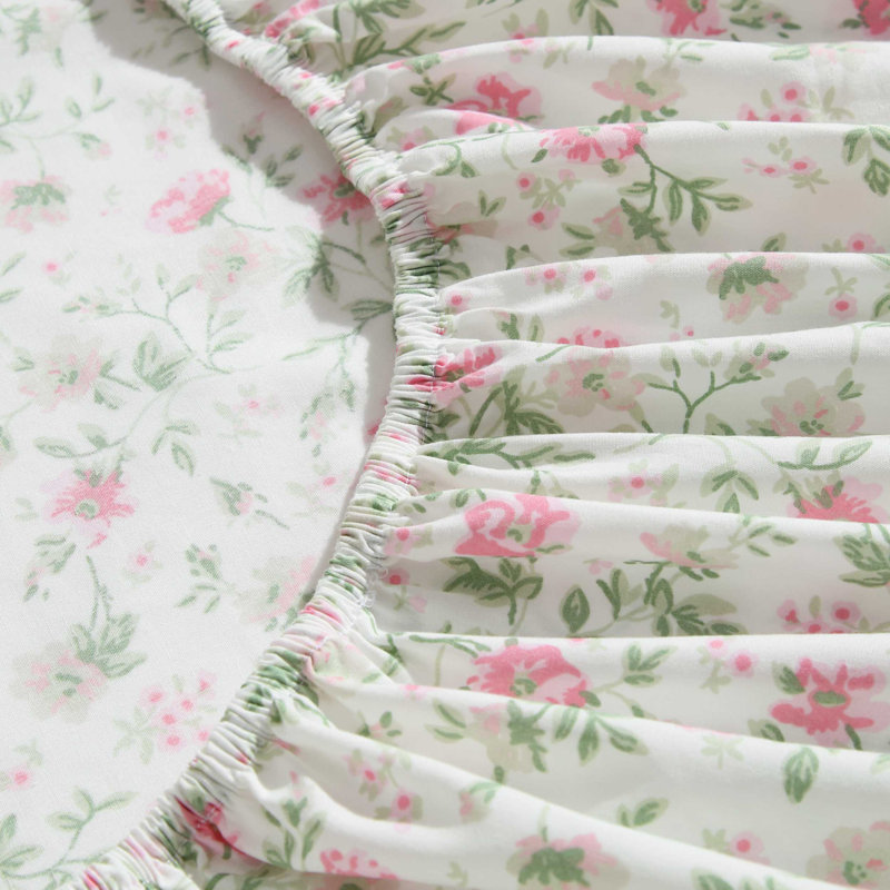 Ensemble de draps en percale de coton Percale Novelty Laura Ashley, Ensemble de draps pour lit simple avec une taie d'