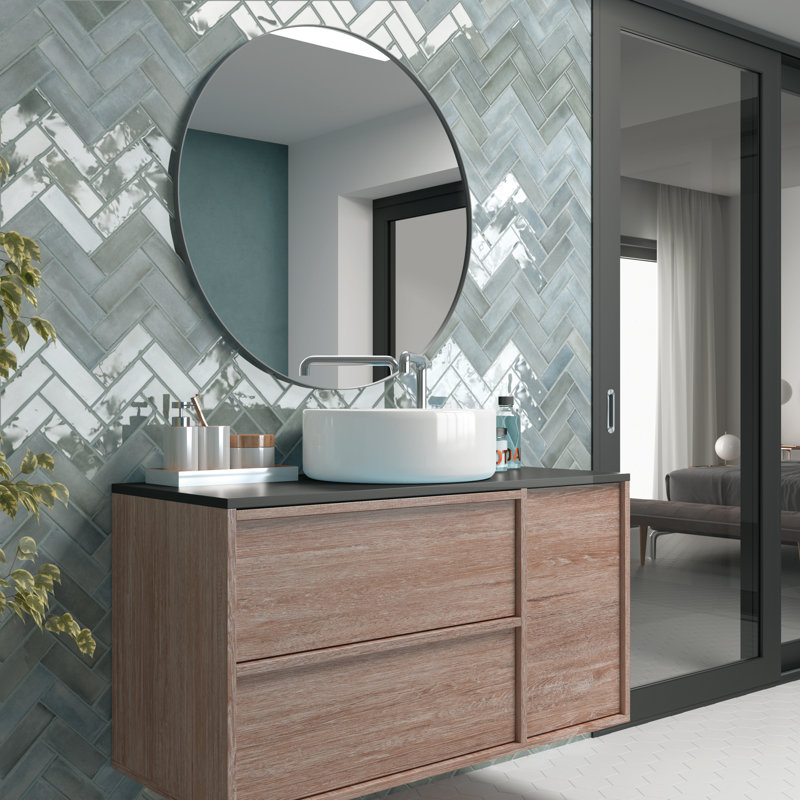 Coco 2" x 6" Porcelain Subway Wall Tile, Moss Verde