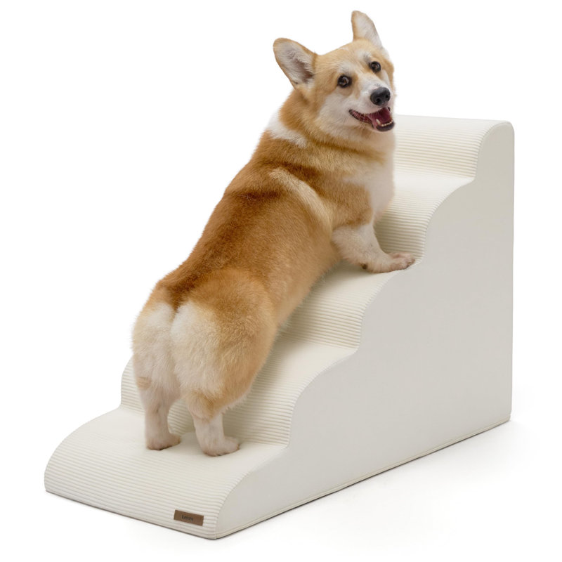 Rampe d'escalier pour chien et chat Lesure, Beige, Grand (H 22,8 po x l 15,7 po x P 33 po)