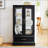 Lighted Glass Curio Cabinet With Adjustable Shelves - Elegant 2-Door Display & Built-In Drawer, Timeless Design, Includes Bulb-598228360