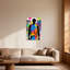 Abstrait, graffiti coloré, impression de silhouette-2080918916