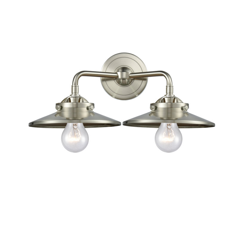 Éclairage pour salle de bain 2 lumières Gault, DEL, Nickel satiné brossé, Nickel satiné brossé