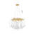 Transitional 10 Light Glass Drop Chandelier