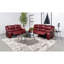 Ensemble de canapé inclinable rouge 2 pièces-1144974381