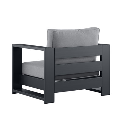 Hoyt Outdoor Aluminum Conversation Set with End Table