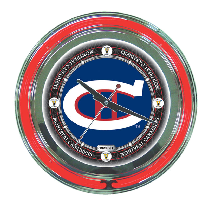 Horloge murale 11 po NHL, Canadiens de Montréal - rétro, 11"