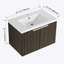 Meuble-lavabo de 30 po avec lavabo en résine, portes à fermeture douce, conception à fixation flottante