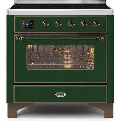 Cuisinière à induction 36 pouces avec 5 éléments à induction ILVE Majestic II Series (porte en verre)