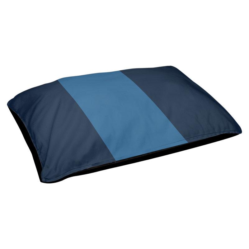 Coussin Golden State, Moyen (l 28 po x P 18 po x H 9,5 po), Bleu minuit / bleu lac / bleu minuit