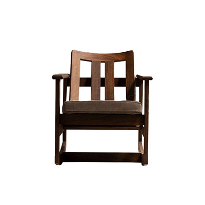 Chaise berçante décontractée en bois massif