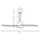 60" 3 - Blade Propeller Ceiling Fan with Remote Control