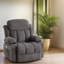 Fauteuil inclinable de massage pivotant à 360 ° - Revêtement en velours - Massage 8 points et chaleur - Chargement USB - Porte-gobelets?-582301681