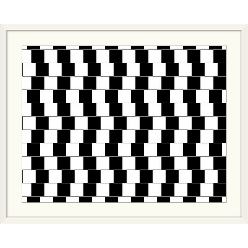 «Parallel Lines» par Francy, impression, H 26 po x l 32 po x P 1 po, Cadre blanc