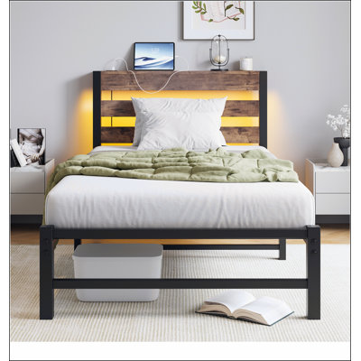 Beige;Brown Bed