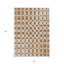 Tapis extérieur lavable géométrique 5 pi x 8 pi en terre cuite et beige