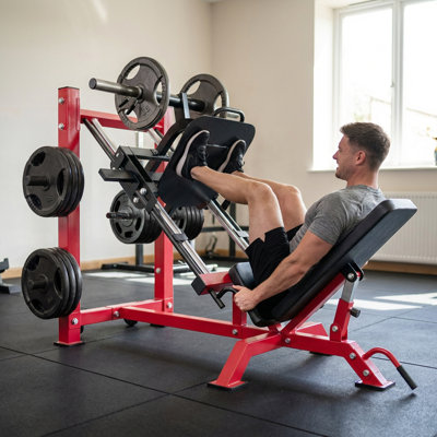 Machine à presser les jambes réglable avec roues et bloc de mollets pour la gymnastique à domicile
