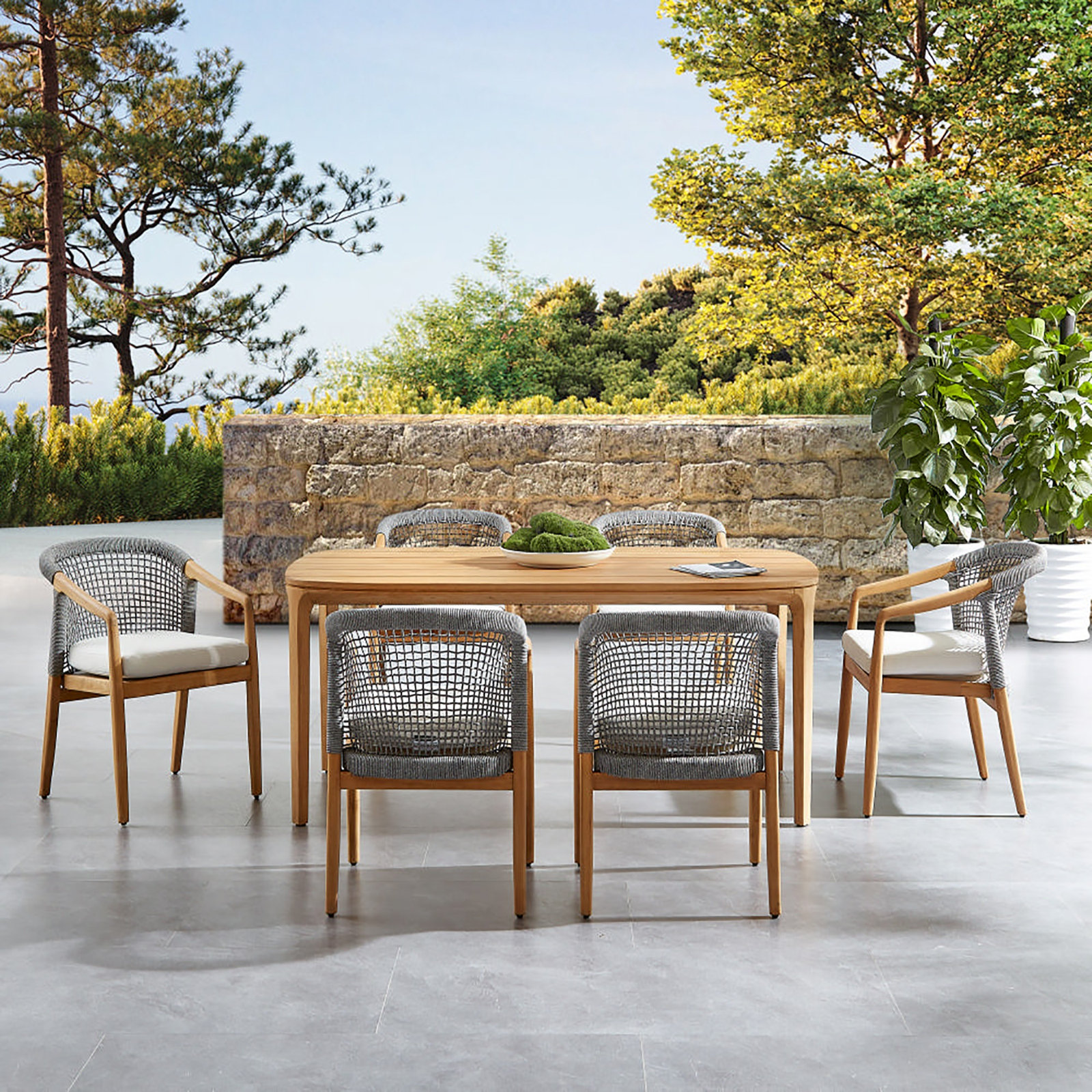 71" Teak Patio Dining Set